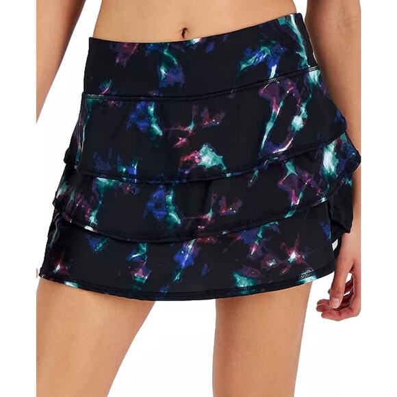ID Ideology 3X Galaxy Print Flounce Skort Active Tennis Running Skirt NWT - Picture 1 of 7